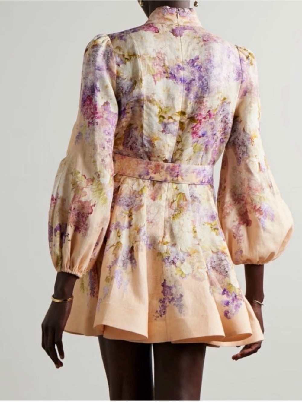 Zimmermann Lyrical Floral Button Front Minidress Size 1 (4-6) Womens - Picture 2 of 9